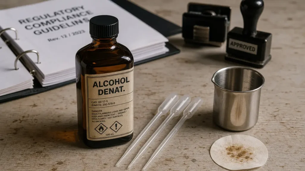 Alcool dénaturé : enjeux fiscaux, réglementaires et techniques