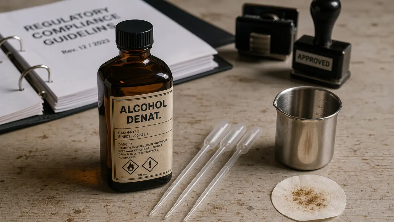Dénaturant alcool : alcool dénaturé et enjeux fiscaux, réglementaires et techniques