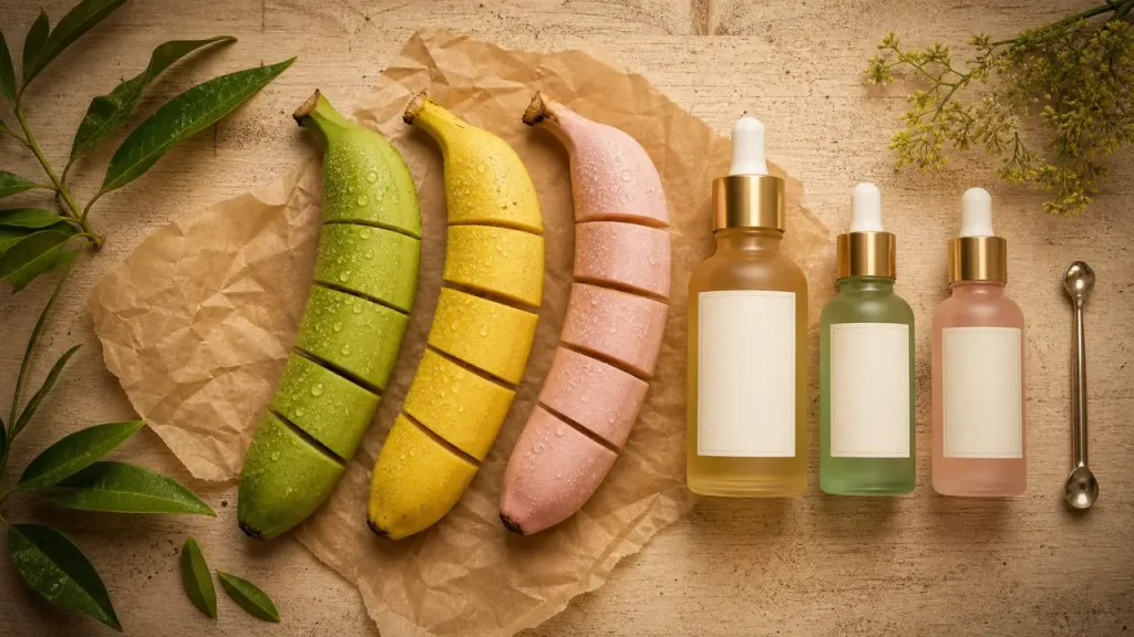 Banane verte, jaune ou rose : quel actif Kadalys choisir selon votre peau ?
