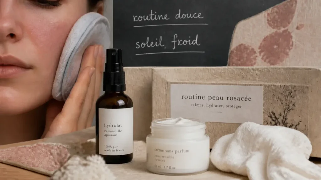 Acné rosacée traitement naturel : routines douces, déclencheurs et ingrédients à éviter
