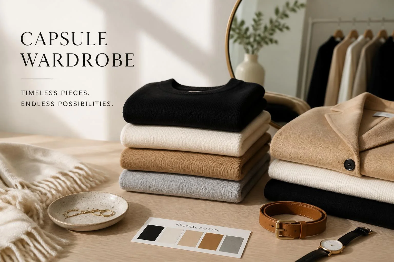 30 à 40 pièces : une garde-robe capsule élégante