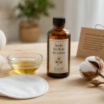 Huile essentielle fleur de coton en flacon ambré pour soin et parfum d’ambiance