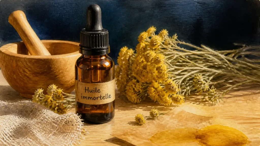Huile immortelle : bleus, cicatrices et circulation, les usages à connaître