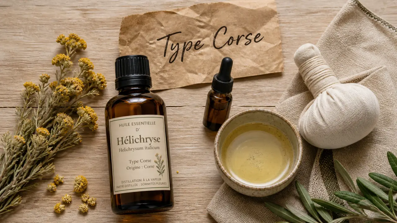 Huiles essentielles hélichryse italienne : huile sur compresse, jambes lourdes