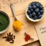 Les 5 plantes les plus antioxydantes au monde : matcha, curcuma, myrtilles, clous de girofle, microalgue