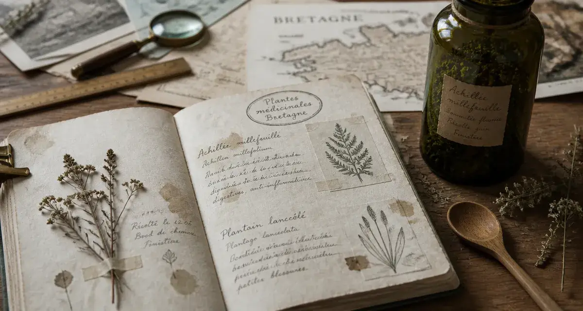 Plantes médicinales de Bretagne : herbes séchées et guide pratique maison