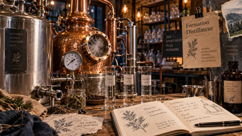 Formation de distillateur : maîtriser l’alambic et préparer une micro-distillerie conforme