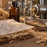 Biomasse lignocellulosique en atelier bioénergie : fibres de bois et paille