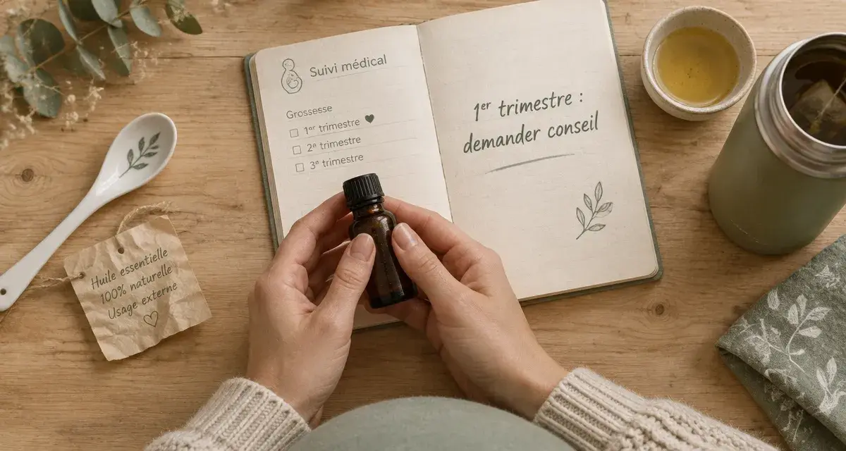 Huiles essentielles grossesse : demander conseil au 1er trimestre